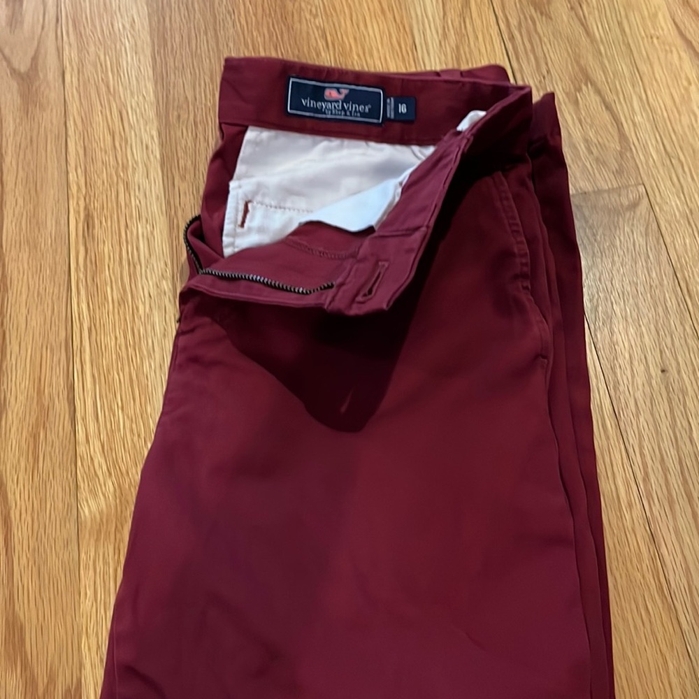 Burgundy boys vineyard vines pants